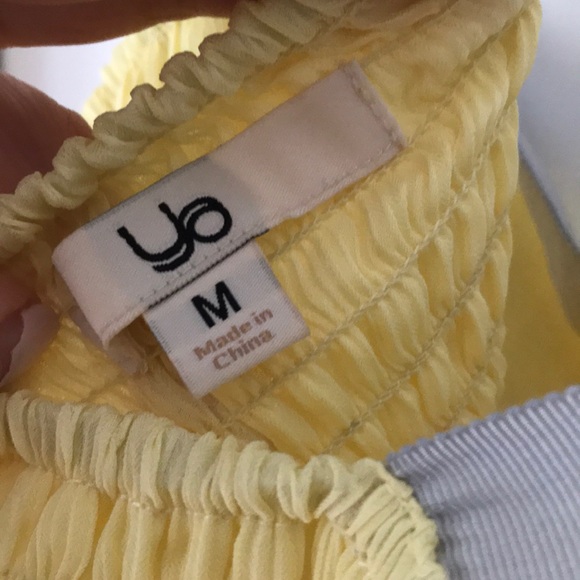 Bubble hem yellow and gray dress - Picture 5 of 5